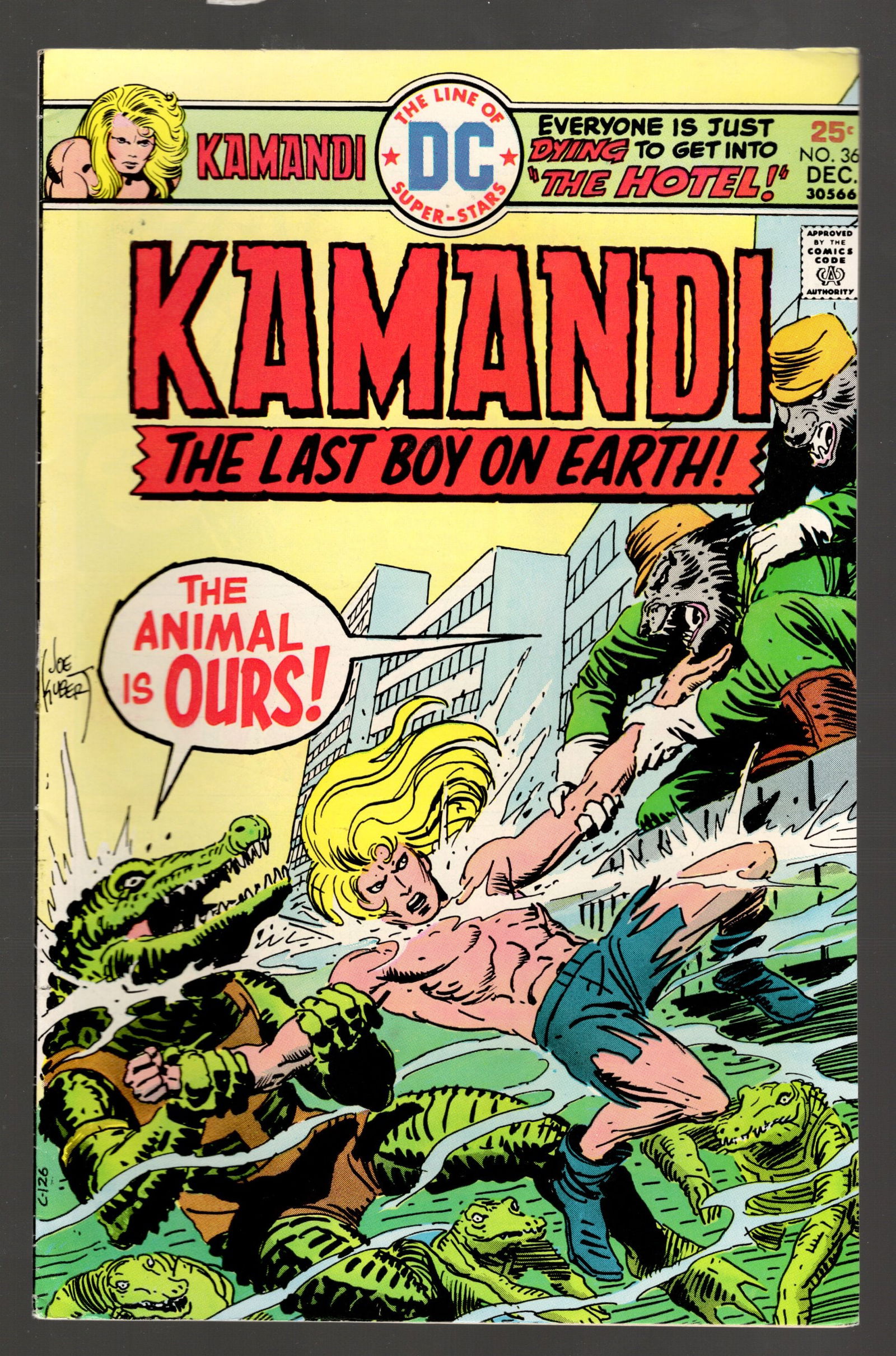 Kamandi "The Last Boy on Earth" DC Comics "The Line of Super Stars" Very High Grade No 36 1975 Dec. (1 of 2)