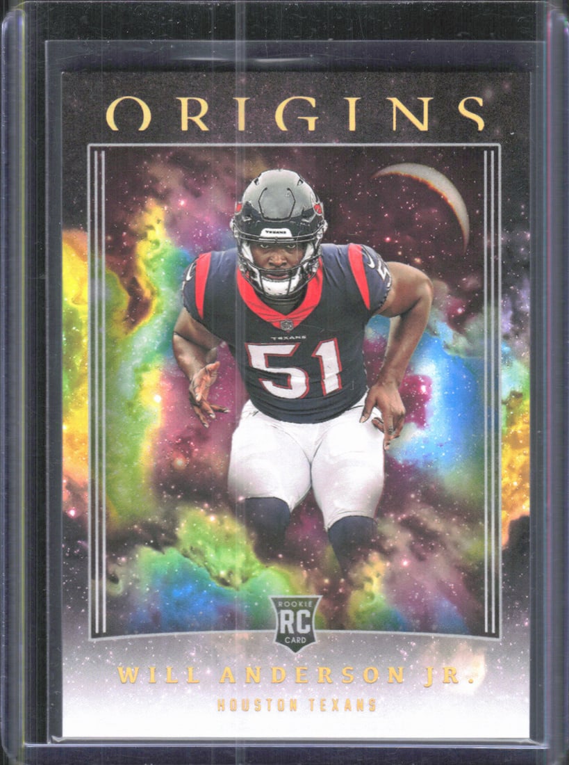Will Anderson Jr Rookie Card 2023-24 Panini Origins #104 Houston Texans, Alabama Crimson Tide: Panini Select, Prizm, Mosaic, Contenders, Zenith, Phoenix, Illusions, Absolute, Rookie NFL Sports Trading Cards, SP, SSP, Cards, Football Cards for Sale Near Me, Superbowl & Hall of Fame Player Cards,