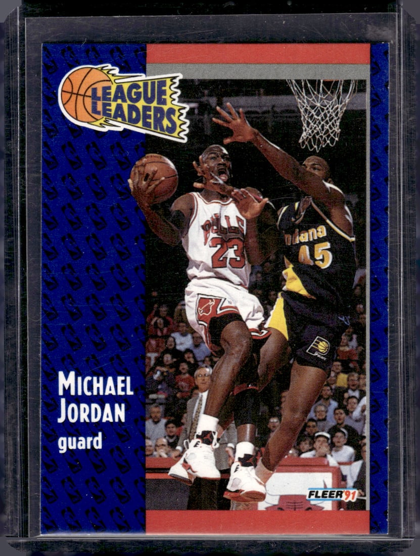 Michael Jordan League Leaders 1991-92 Fleer #220 Chicago Bulls NBA: Fleer Vintage Basketball NBA Trading & Sports Cards, NBA Championship & Hall of Fame Player Cards, Valuable Auction Memorabilia Lots Sold On Line, Old Sports Cards for Sale Near Me