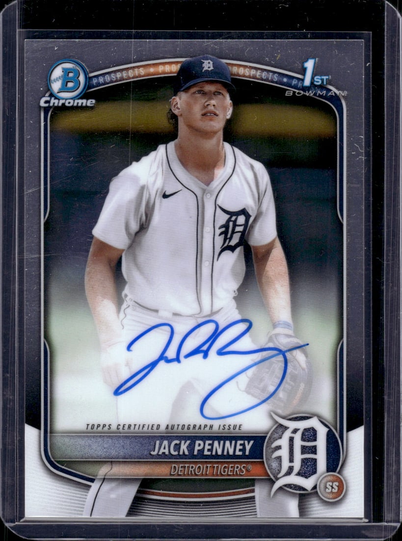 Jack Penney 1st Bowman Chrome Auto 2025 Bowman Chrome #CPA-JPY Detroit Tigers (1 of 2)