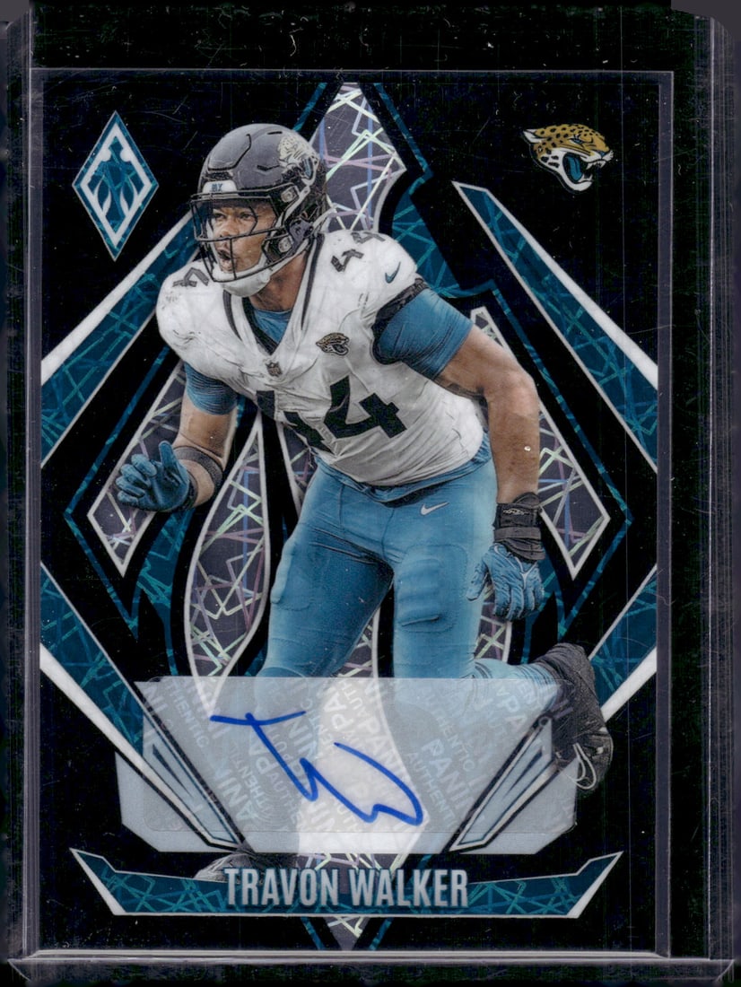 Travon Walker Auto Black Lazer 2024 Panini Phoenix #135 Jaguars Football Card (1 of 2)