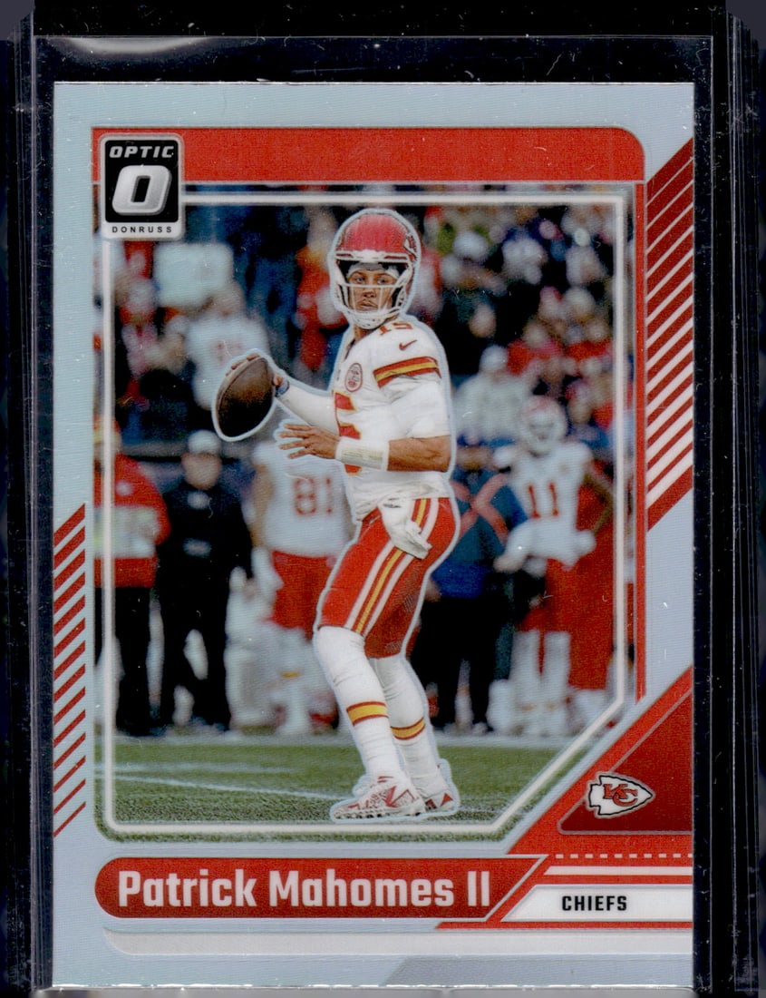 Patrick Mahomes Holo Prizm 2024 Donruss Optic #94 Kansas City Chiefs Football Card (1 of 2)