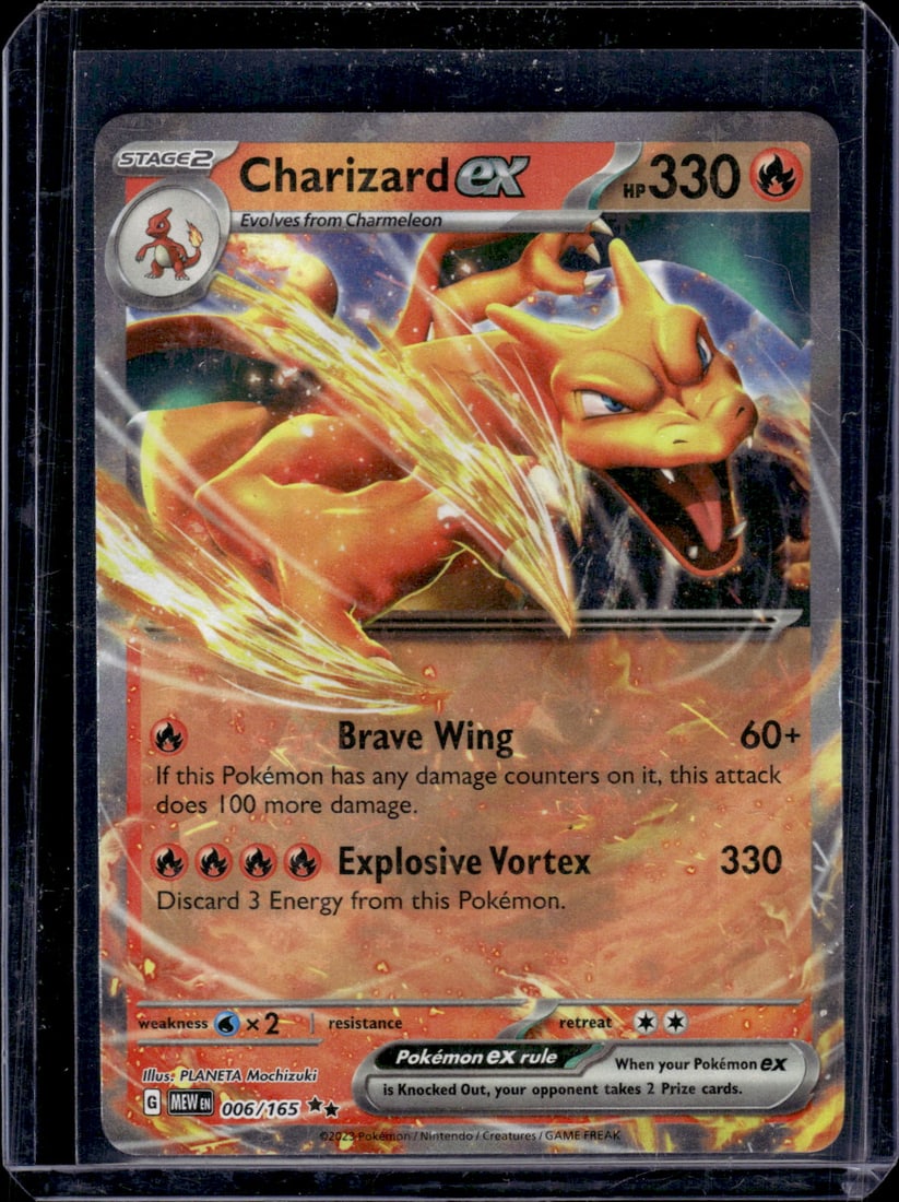 2023 Pokemon Scarlet & Violet 151 Charizard Ex Double Rare #6: TCG, Pikachu, Charizard, Rare, Secret Rare, Holo Cards, Pokemon & TCG Cards sold near Me, Nintendo, Evee, Houndoom, Reverse Holo Cards, 3 Star Ultra Rare, EX