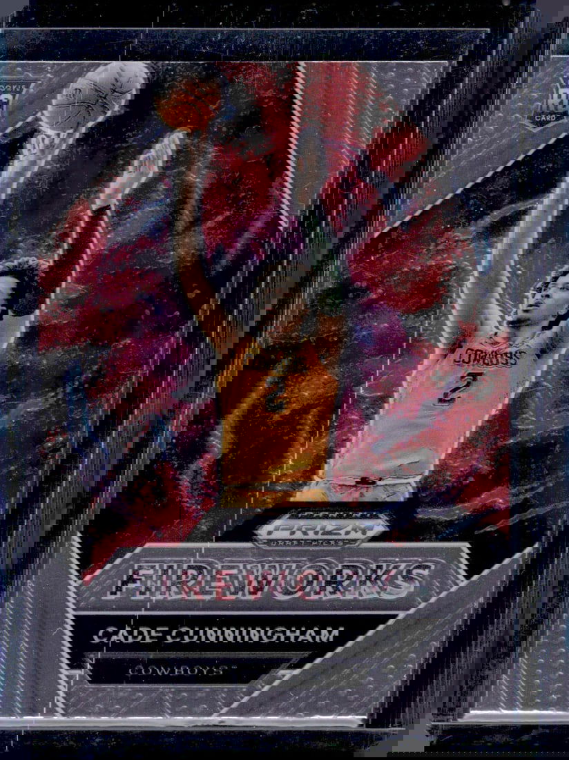 Cade Cunningham Rookie Card Fireworks 2021 Prizm Draft Picks #1 Detroit Pistons (1 of 2)