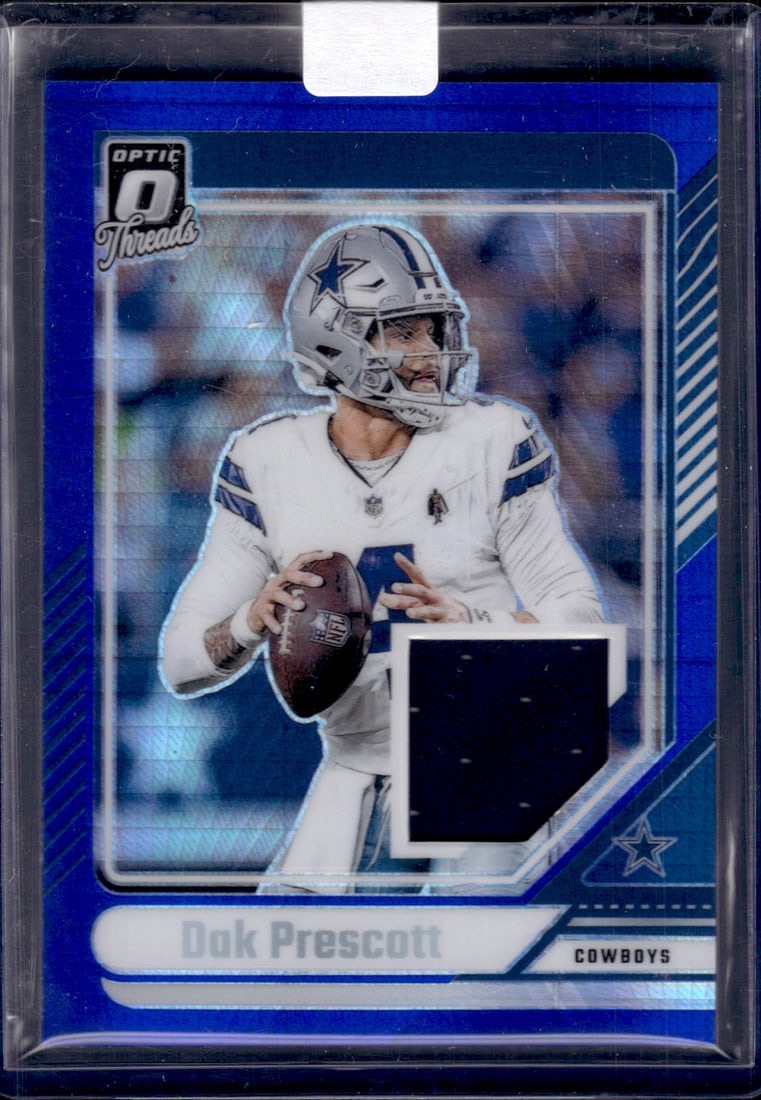Dak Prescott Blue Hyper Prizm Patch 2024 Donruss Optic #DTB-DPT Dallas Cowboys (1 of 2)