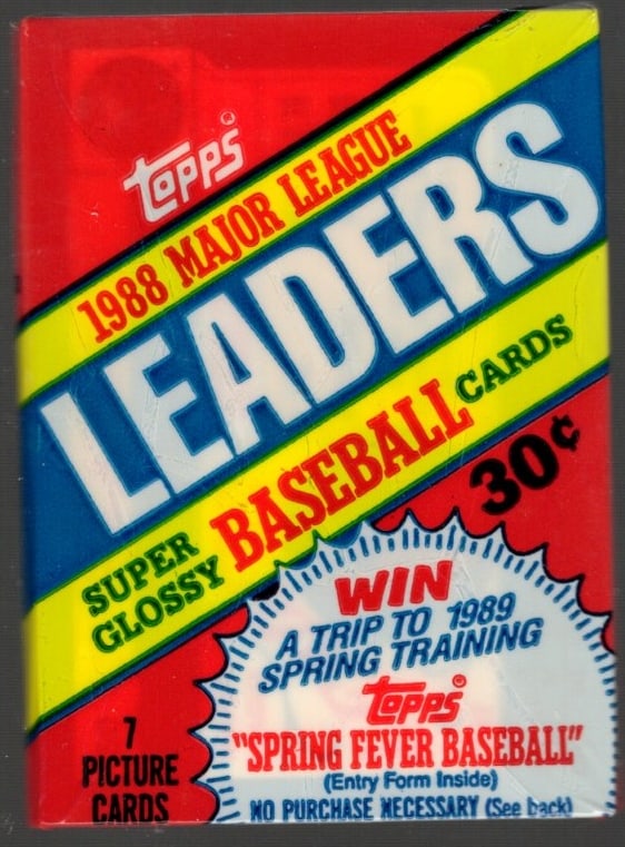 1988 Topps Major League Leaders Super Glossy Vintage Baseball Cards Retail Box Wax Pack Mini Cards: Topps Vintage Baseball Rookie MLB Trading & Sports Cards, Gary Carter, Nolan Ryan, Orel Hersheiser, Don Mattingly, Mike Schmidt Philadelphia Phillies, Old Baseball Cards for Sale Near Me, World Series