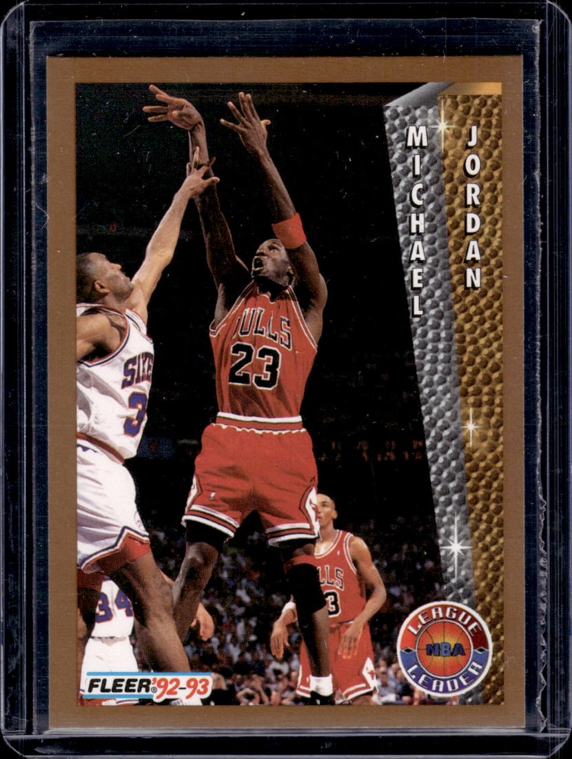 Michael Jordan 1992-93 Fleer #238 Chicago Bulls: Fleer Vintage Basketball NBA Trading & Sports Cards, NBA Championship & Hall of Fame Player Cards, Valuable Auction Memorabilia Lots Sold On Line, Old Sports Cards for Sale Near Me