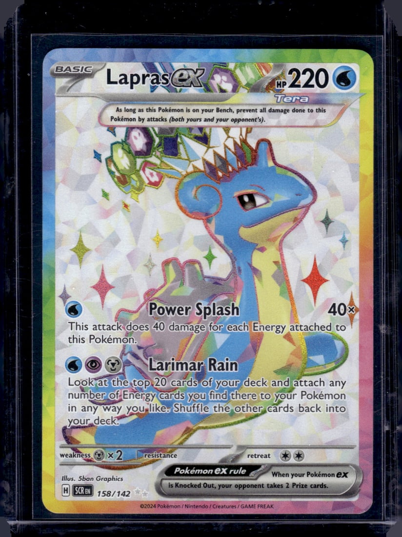 2024 Pokemon Stellar Crown Lapras Ex #158 Ultra Rare (1 of 2)