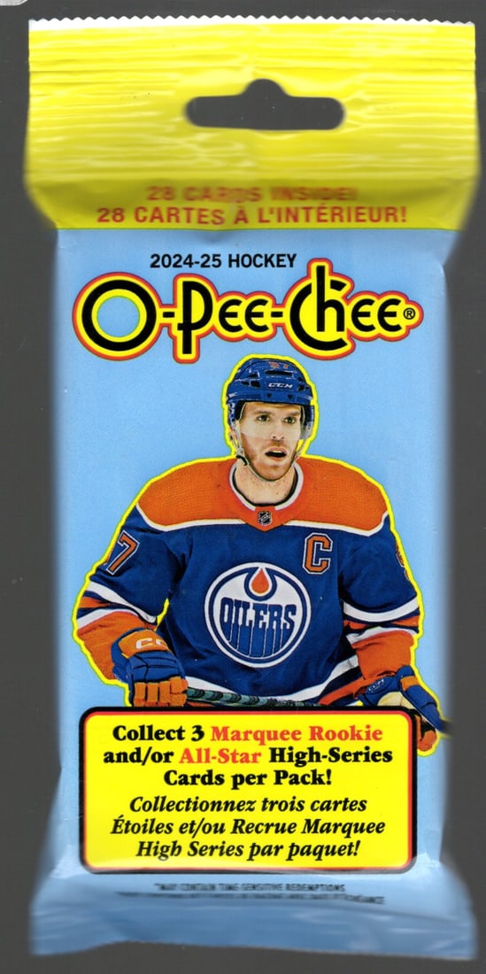 2024-25 O Pee Chee Hockey Cards Hanger Value Fat Pack Sports Cards: 2024-25 O Pee Chee Hockey Cards Hanger Value Fat Pack, Sports Cards, NHL Trading Cards, Connor McDavid, Sidney Crosby, Alex Ovechkin, Nathan McKinnon, Auston Matthews, Sports Cards for Sale Near me, H