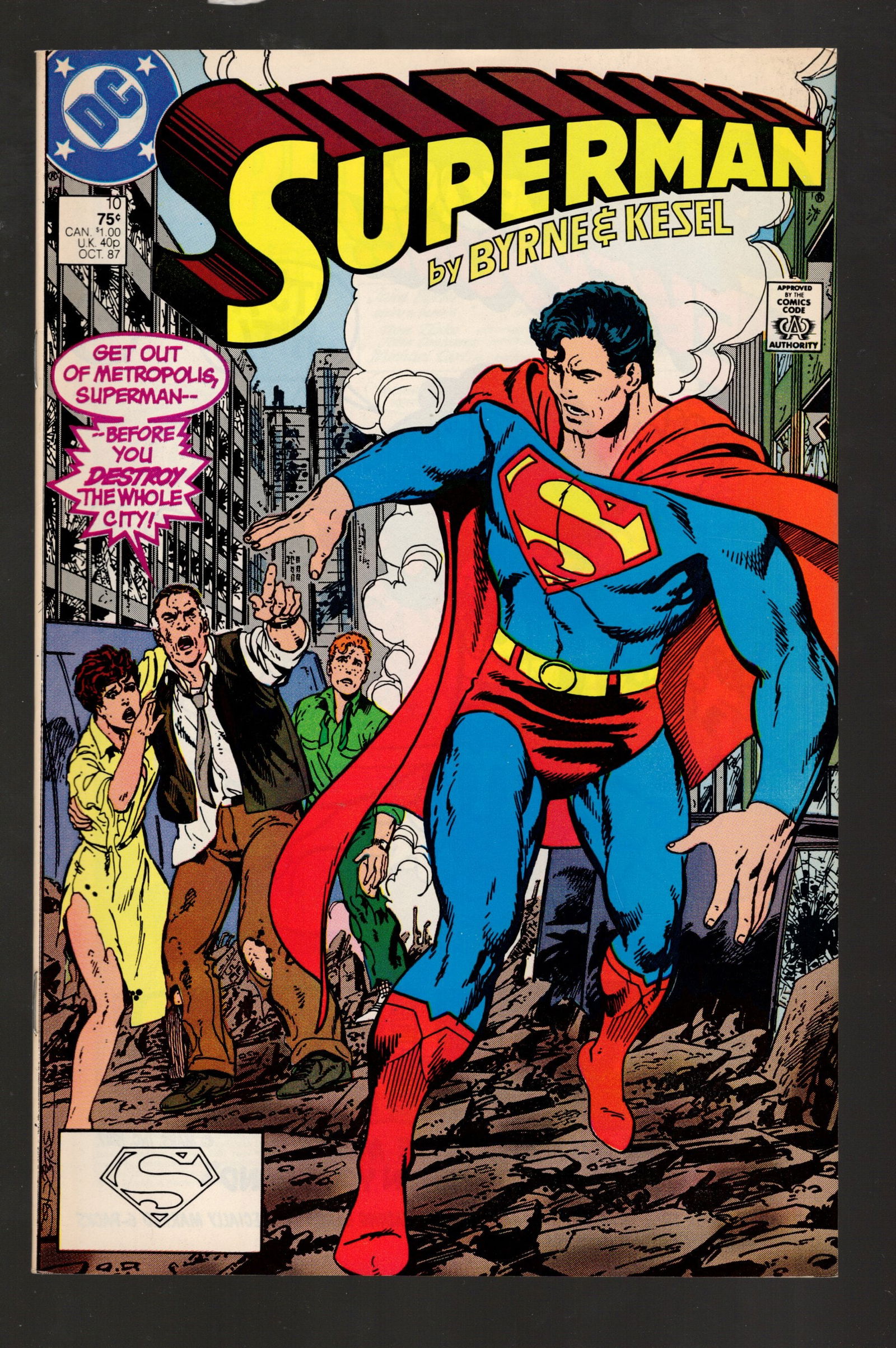 Superman Vintage DC Comics No 10 1987 Very High Grade Superman Get out of Metropolis (1 of 2)
