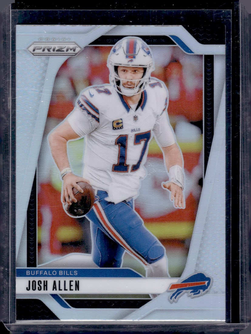 Josh Allen Silver Prizm 2024 Panini Prizm #28 Buffalo Bills Football Card (1 of 2)