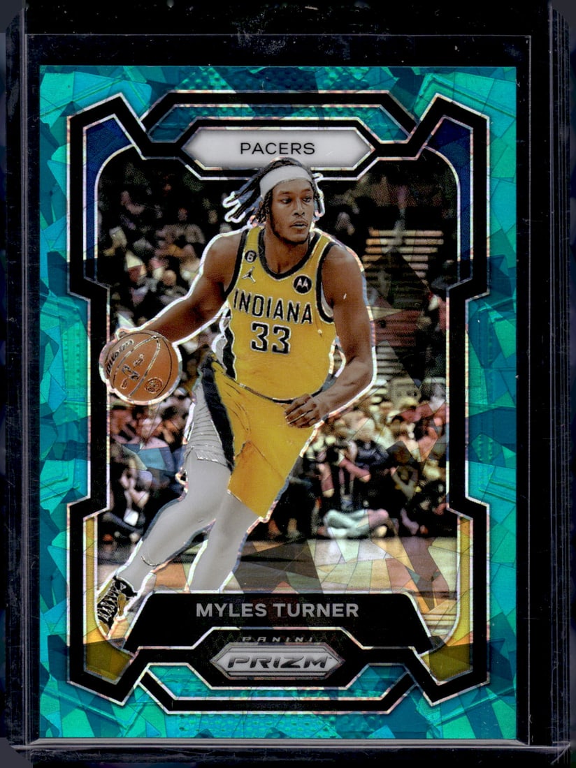 Myles Turner Teal Cracked Ice /225 2023-24 Panini Prizm #34 Indiana Pacers NBA (1 of 2)