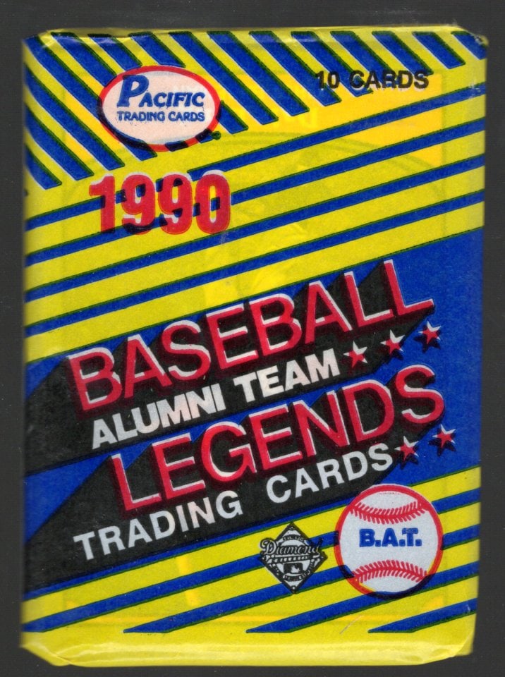 1990 Pacific Vintage Baseball Alumni Team Legends Retail Box Pack Wax Pack: Pacific Valuable Vintage Baseball MLB Trading & Sports Cards, Brooks Robinson, Bob Feller, Warren Spahn, Rod Carew, Ernie Banks, Old Sports Cards for Sale Near Me, Auction Lot, World Series & Hall of 