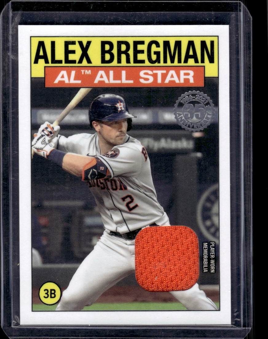Alex Bregman Player Worn Patch 2021 Topps #86ASRAB Houston Astros Baseball Card (1 of 2)