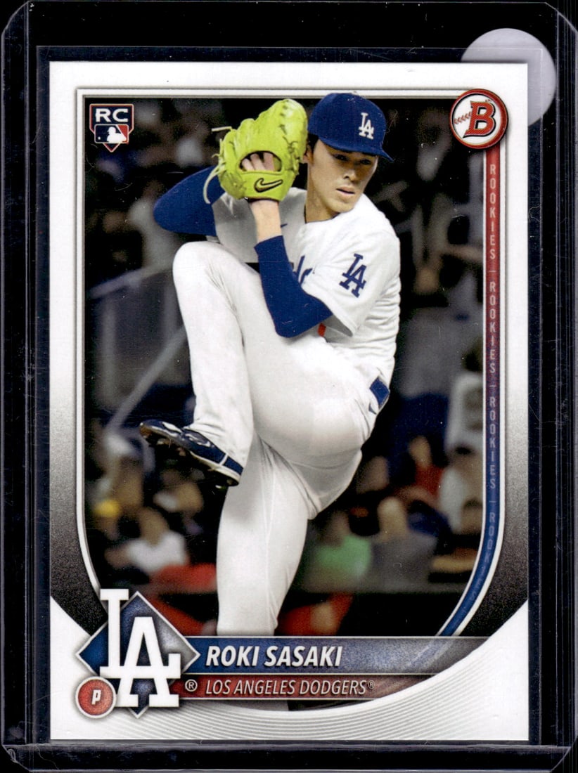 Roki Sasaki Rookie Card 2025 Bowman #12 Los Angeles Dodgers Baseball Card (1 of 2)