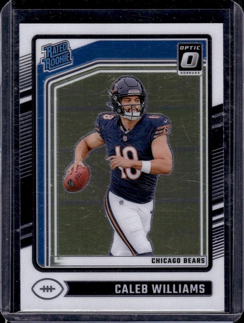Caleb Williams Rookie Card 2024 Donruss Optic #201 Chicago Bears NFL: Donruss Optic Football NLF Trading & Sports Cards, Sports Cards for Sale Near Me, Valuable Memorabilia Auction Lots Sold On Line, SP, SSP