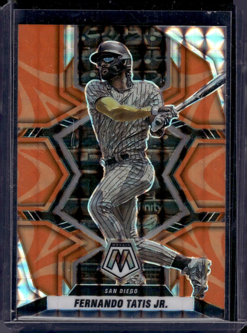 Fernando Tatis Jr. Orange Reactive Prizm 2022 Panini Mosaic #126 San Diego Padres (1 of 2)