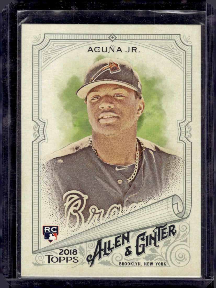 Ronald Acuna Jr. Rookie Card 2018 Topps Allen & Ginter #207 Atlanta Braves Baseball Card (1 of 2)