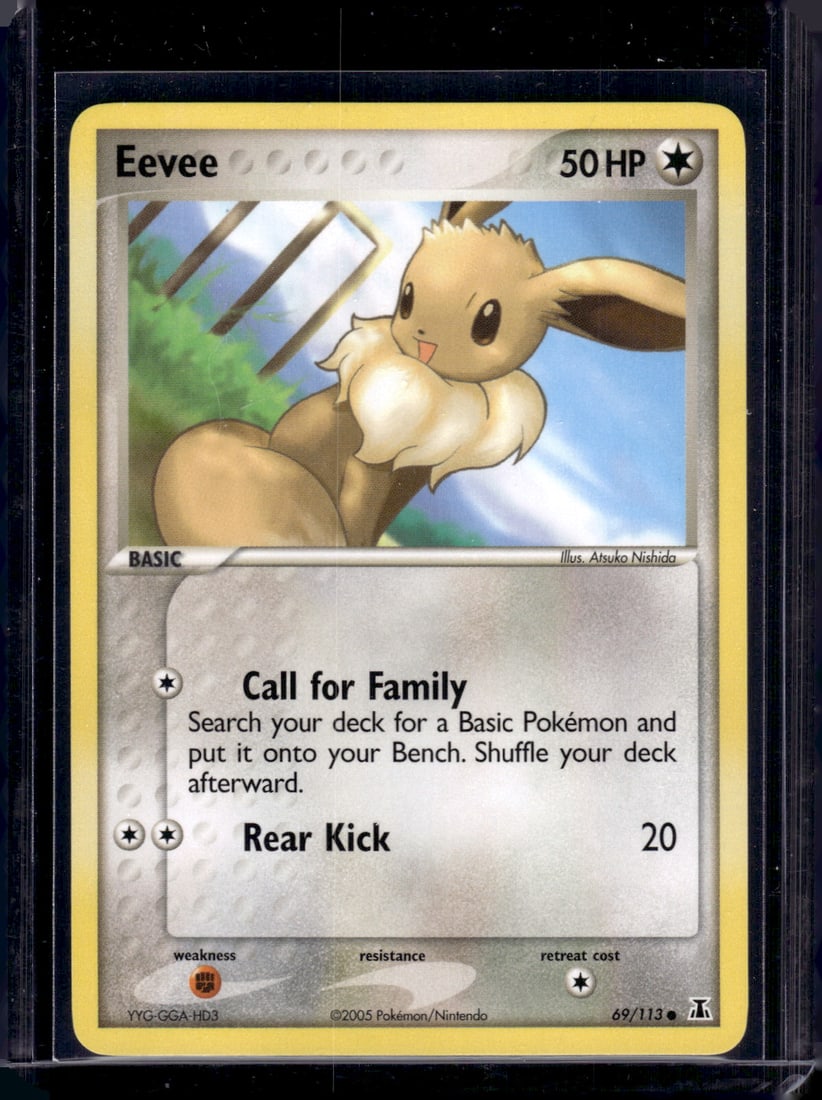 2005 Pokemon Delta Species Eevee #69: TCG, Pikachu, Charizard, Rare, Secret Rare, Holo Cards, Pokemon & TCG Cards sold near Me, Nintendo, Evee, Houndoom, Reverse Holo Cards, 3 Star Ultra Rare, EX