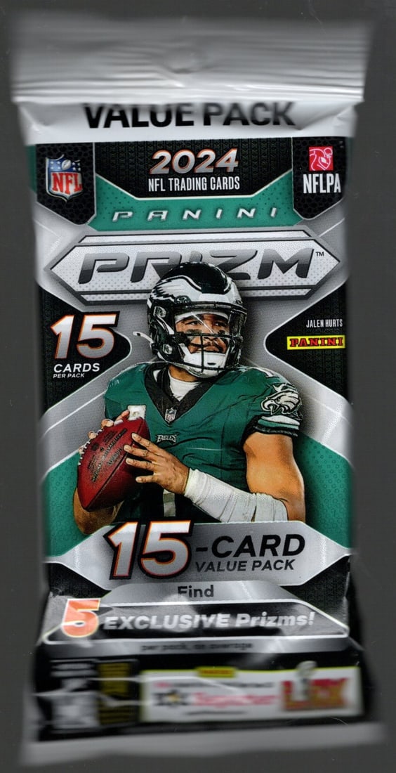 2024-25 Panini Prizm Hanger Value Pack - Jayden Daniels, Bo Nix, Bo Jackson, Silver Prizms: Panini Rookie Football NFL Trading & Sports Cards, Rookie Cards in This Set are Jayden Daniels, Bo Nix, Drake Maye, Marvin Harrison, Jr, JJ McCarthy, Football & Sports Cards for Sale Near Me, Silver, 