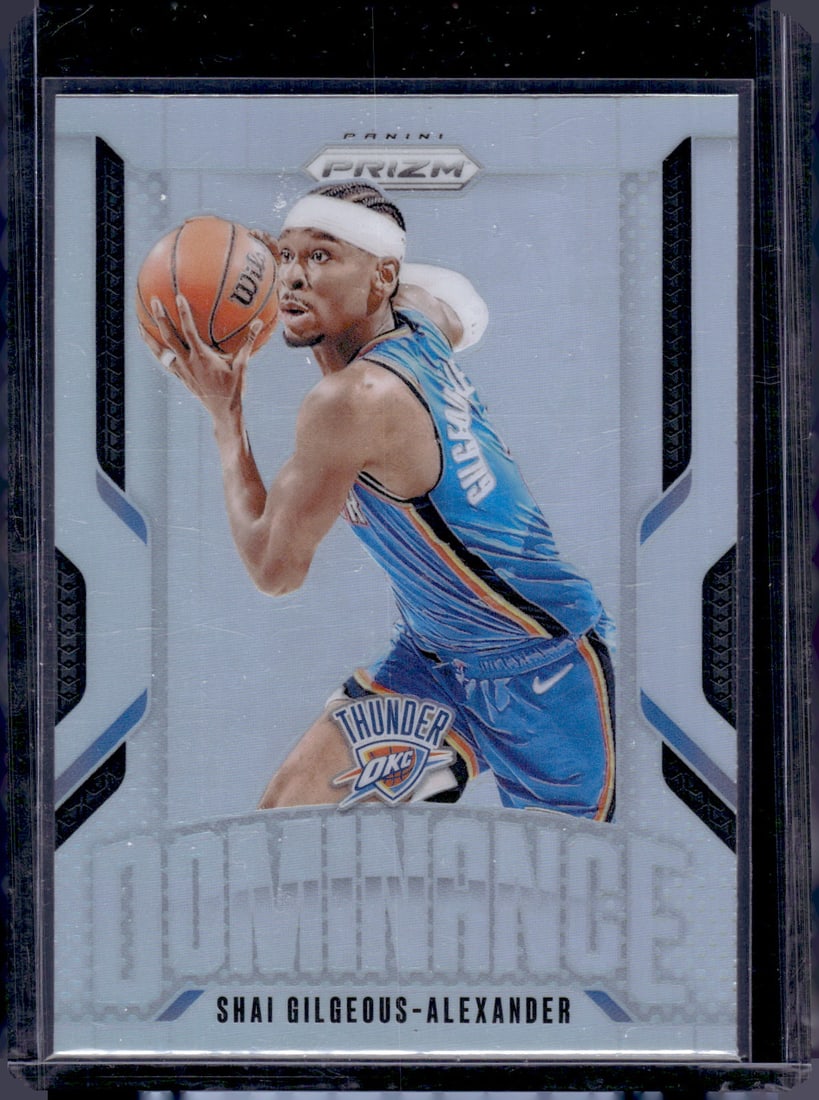 Shai Gilgeous-Alexander Dominance Silver Prizm 2024-25 Panini Prizm #11 OKC Thunder (1 of 2)