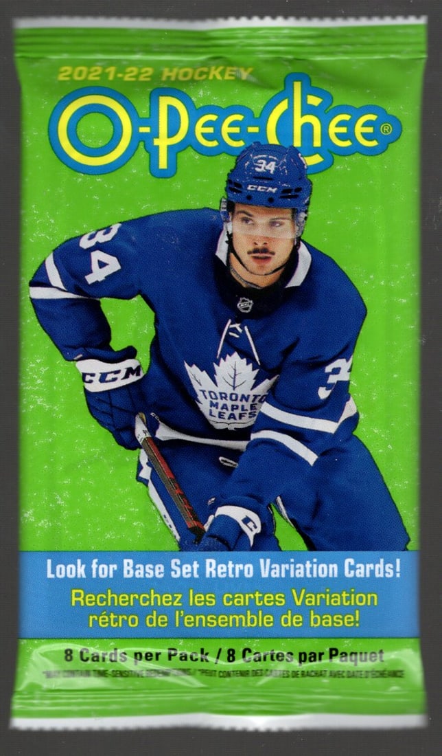 2021-'22 O Pee Chee Hockey Cards Retail Box Pack Sports Cards: O Pee Chee Hockey NHL Trading & Sports Cards, Connor McDavid, Alex Ovechkin, Sports Cards for Sale Near Me, Rookie Players, Auction Lots for Sale Near Me, Stanley Cup & Hall of Fame Players