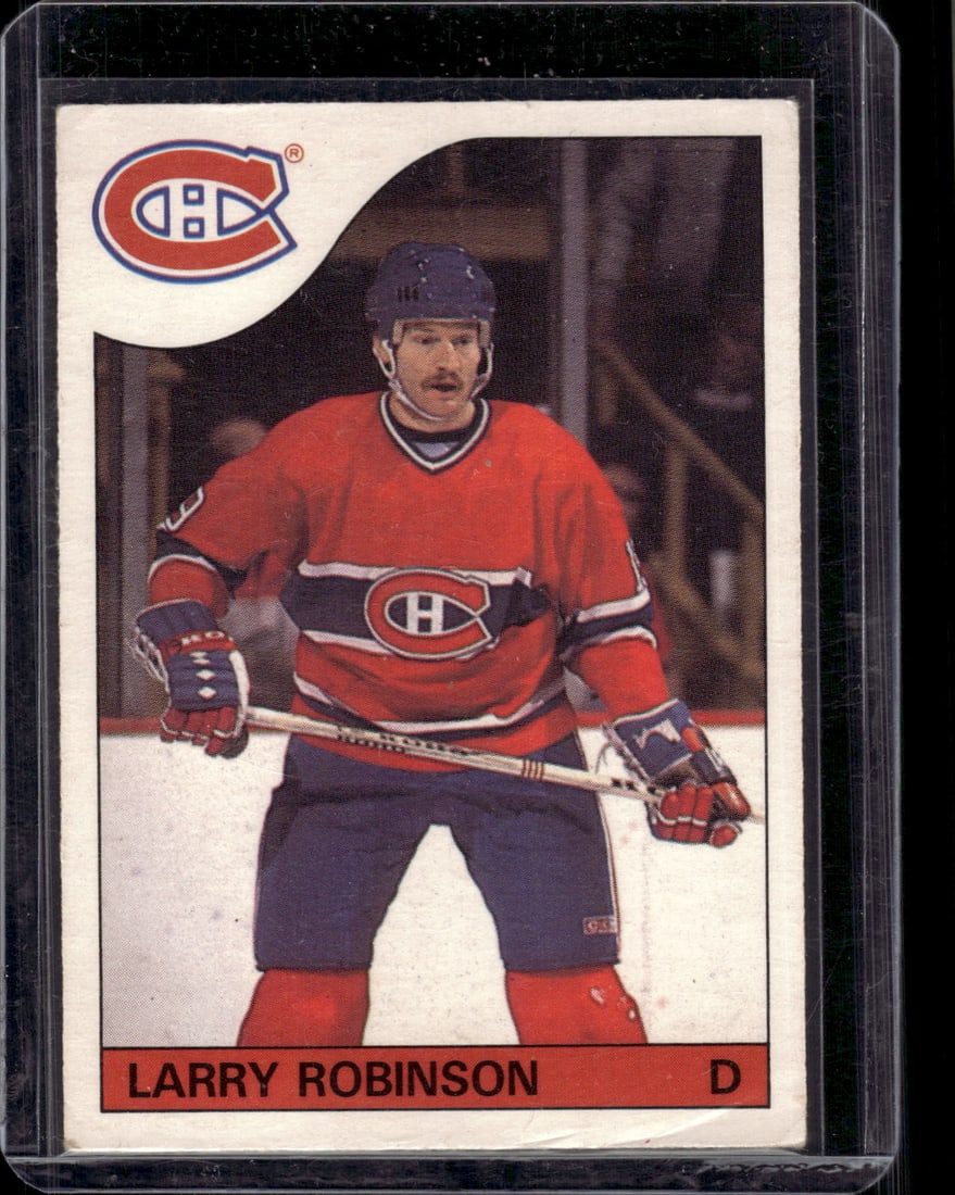 Larry Robinson 1985 O-Pee-Chee #147 Montreal Canadiens: O Pee Chee Vintage NHL Hockey Trading & Sports Cards, Old Sports Cards for Sale Near Me, Stanley Cup & Hall of Fame Players, Valuable Auction Memorabilia Lots for Sale On Line