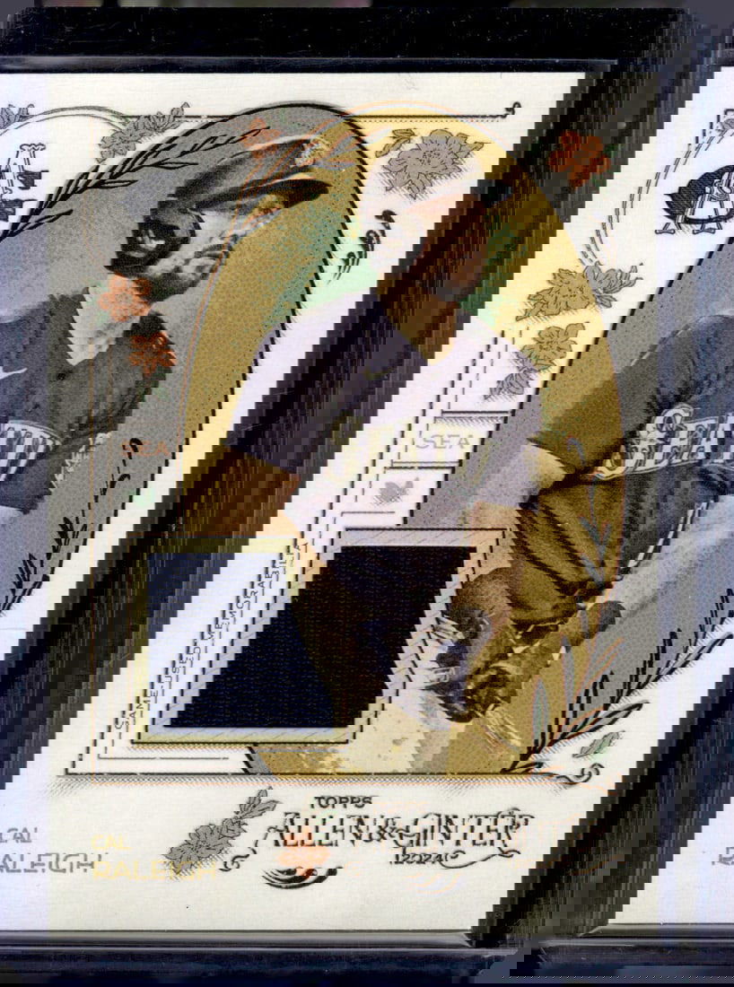 Cal Raleigh Game Used Patch 2024 Topps Allen & Ginter #AGR-CRA Mariners Baseball Card (1 of 2)