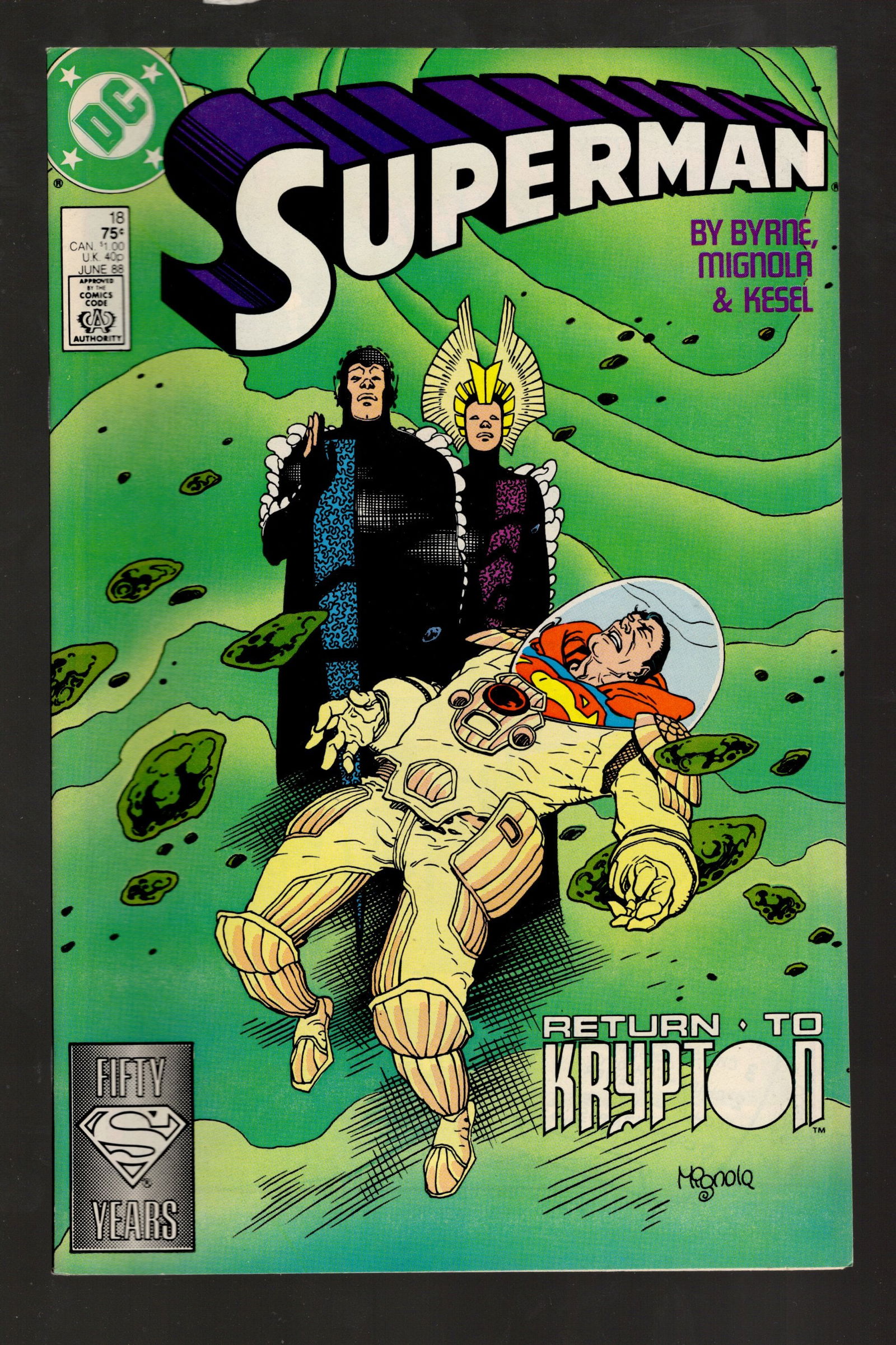 Superman Return to Krypton DC Comics Book High Grade Fifty Years Anniversary #18 Volume 2 June 1988 (1 of 2)