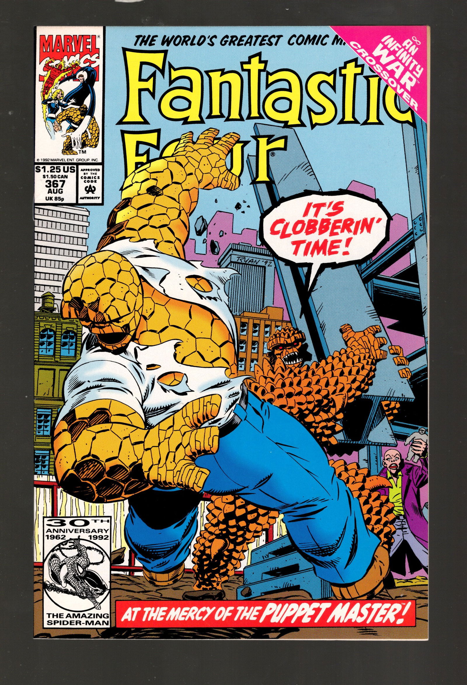The Fantastic Four An Infinity War Crossover At the Mercy of the Puppet Master Like New #367 August (1 of 2)