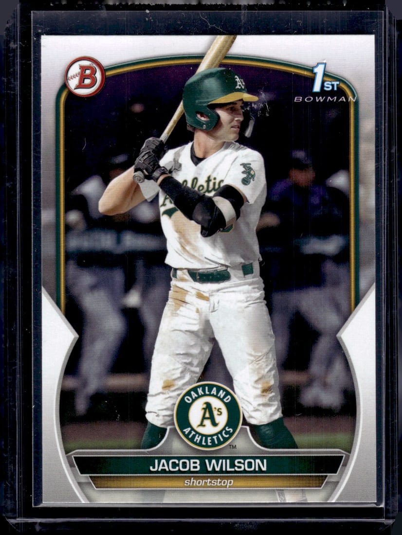 Jacob Wilson 1st Bowman 2023 Bowman Draft #BD-121 Athletics Baseball Card (1 of 2)