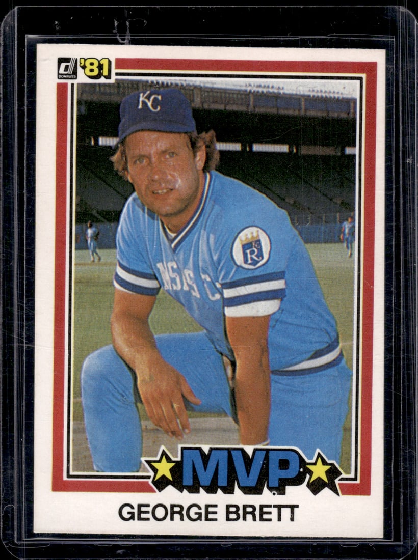George Brett MVP 1981 Donruss #491 Kansas City Royals: Donruss Baseball MLB Trading & Sports Cards, Sports Cards for Sale Near Me, Prizm, Mosaic, Select, SP, SSP, Auction Memorabilia Lots for Sale On Line, World Series & Hall of Fame Players, Diamond King
