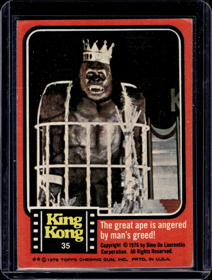 King Kong 1976 Topps #35 Vintage Card (1 of 1)