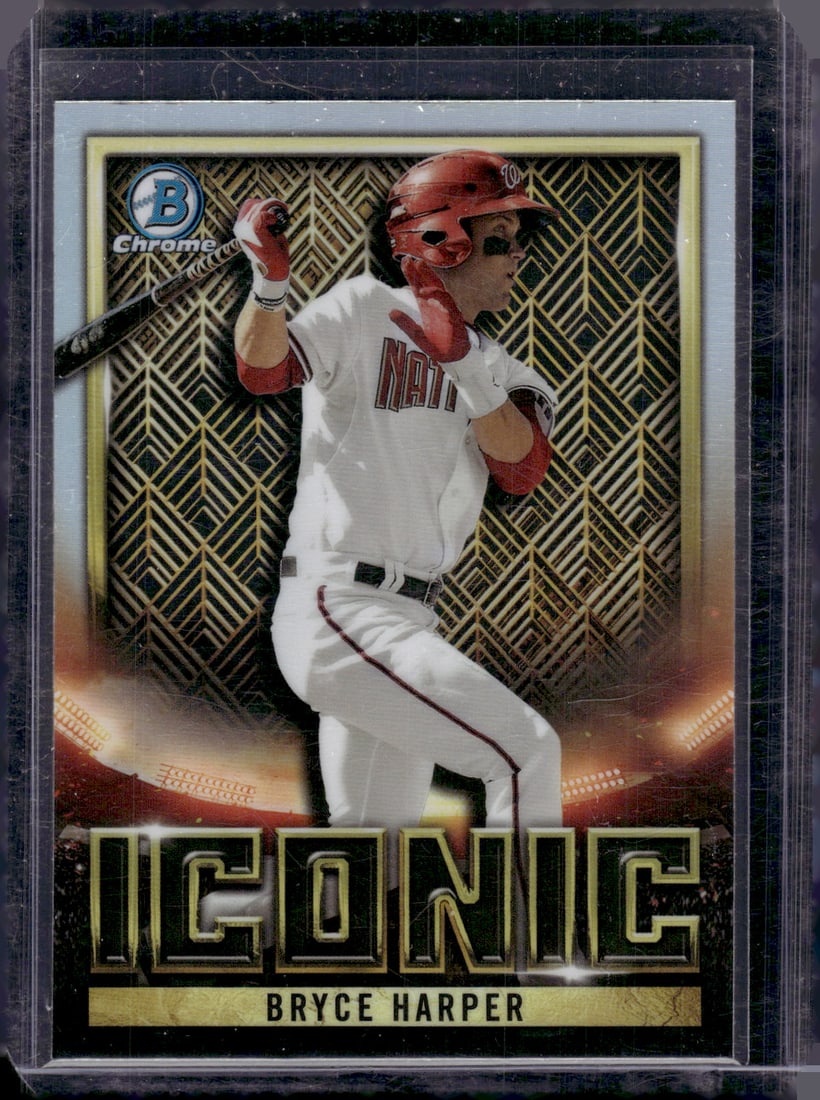 Bryce Harper Iconic Refractor 2023 Bowman Chrome #BI-13 Baseball Card (1 of 2)