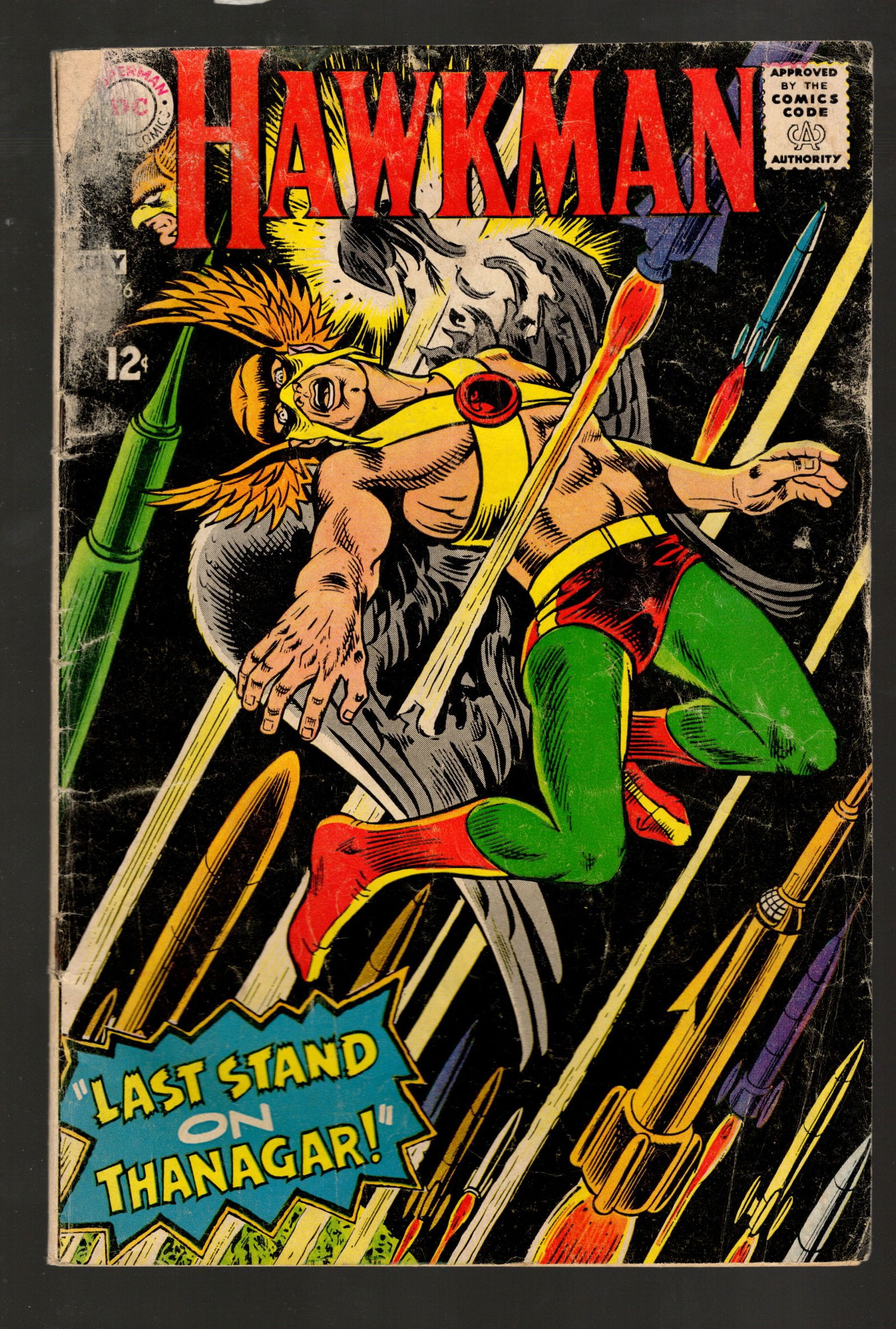 Hawkman DC Comics Last Stand on Thanagar No 26 1968 July Mid to Low Grade Vintage Comic Book (1 of 2)