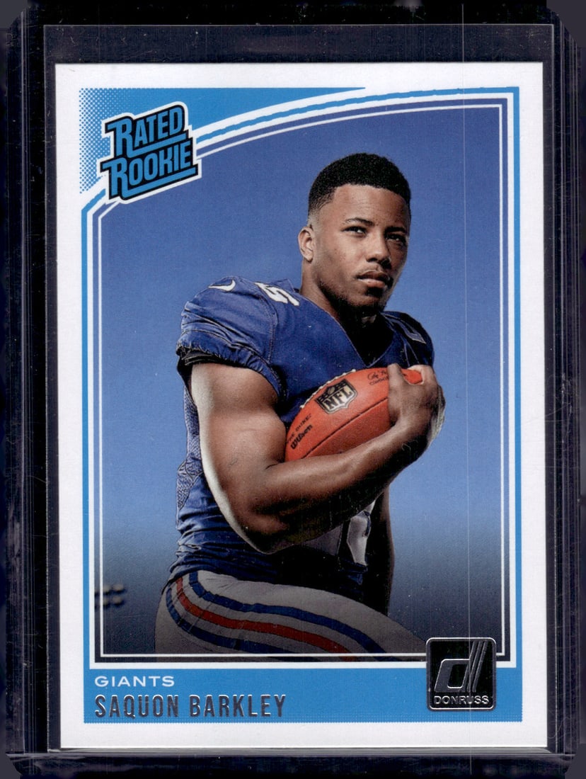 Saquon Barkley Rookie Card 2018 Panini Donruss #306 Giants, Eagles, Football Card (1 of 2)