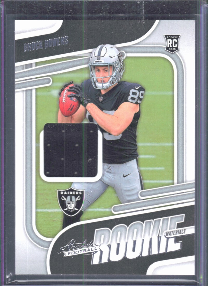 Brock Bowers Rookie Patch Card 2024 Panini Absolute Rookie Materials #ARM-BBS Raiders (1 of 2)