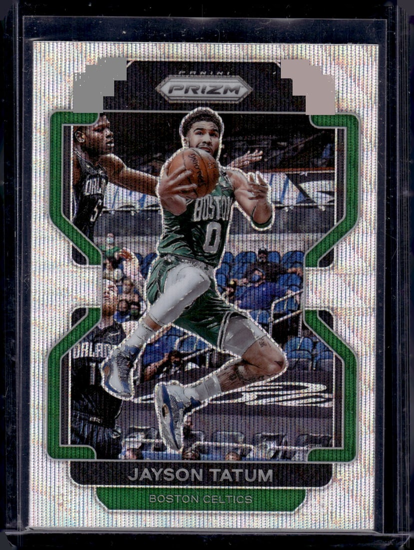Jayson Tatum Silver Wave Prizm 2021-22 Panini Prizm #13 Boston Celtics (1 of 2)