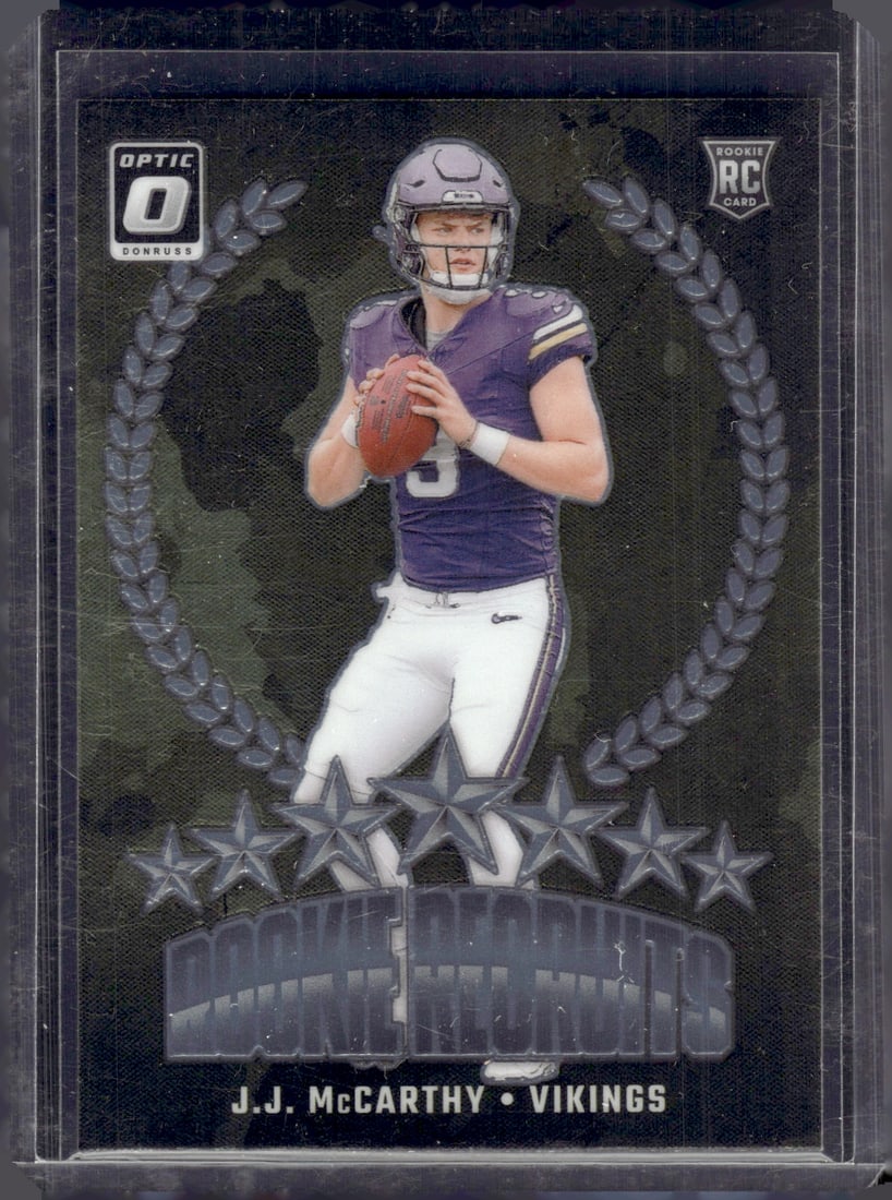 JJ McCarthy Rookie Card Rookie Recruits 2024 Donruss Optic #11 Minnesota Vikings NFL (1 of 2)
