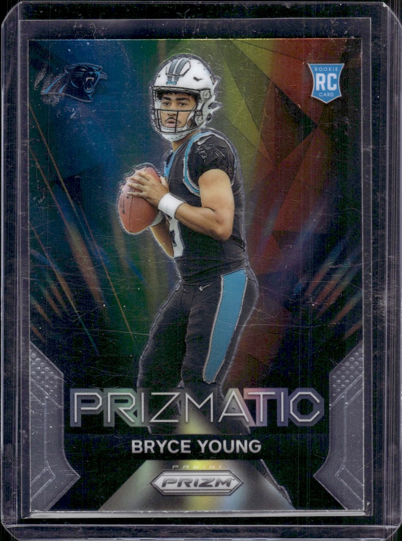 Bryce Young Rookie Card Prizmatic 2023 Panini Prizm #4 Panthers Football Card (1 of 2)