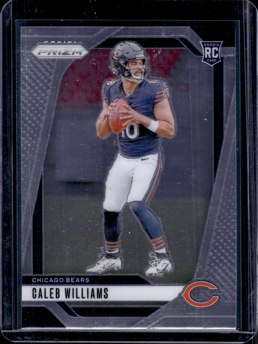 Caleb Williams Rookie Card 2024 Panini Prizm #301 Chicago Bears Football Card: Panini Select, Prizm, Mosaic, Contenders, Zenith, Phoenix, Illusions, Absolute, Rookie NFL Sports Trading Cards, SP, SSP, Cards, Football Cards for Sale Near Me, Superbowl & Hall of Fame Player Cards,