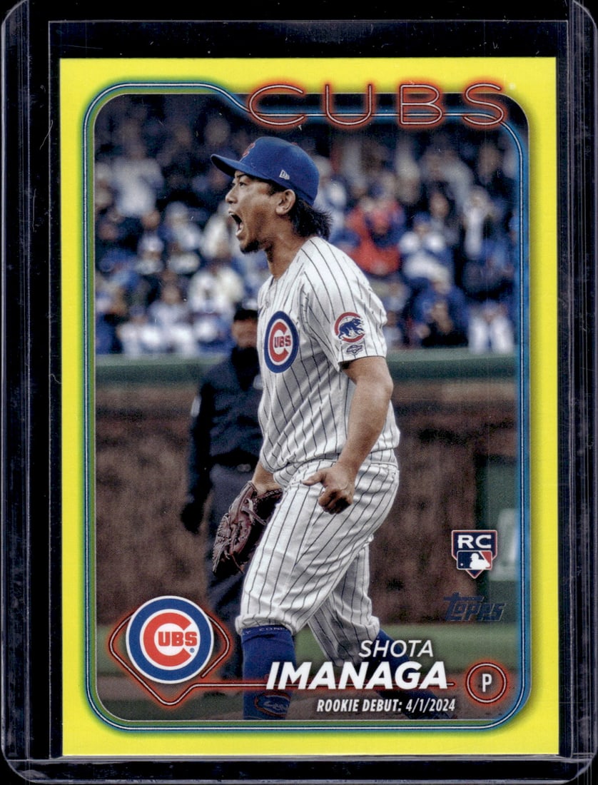 Shota Imanaga Rookie Card Yellow Border 2024 Topps Update #US281 Chicago Cubs (1 of 2)