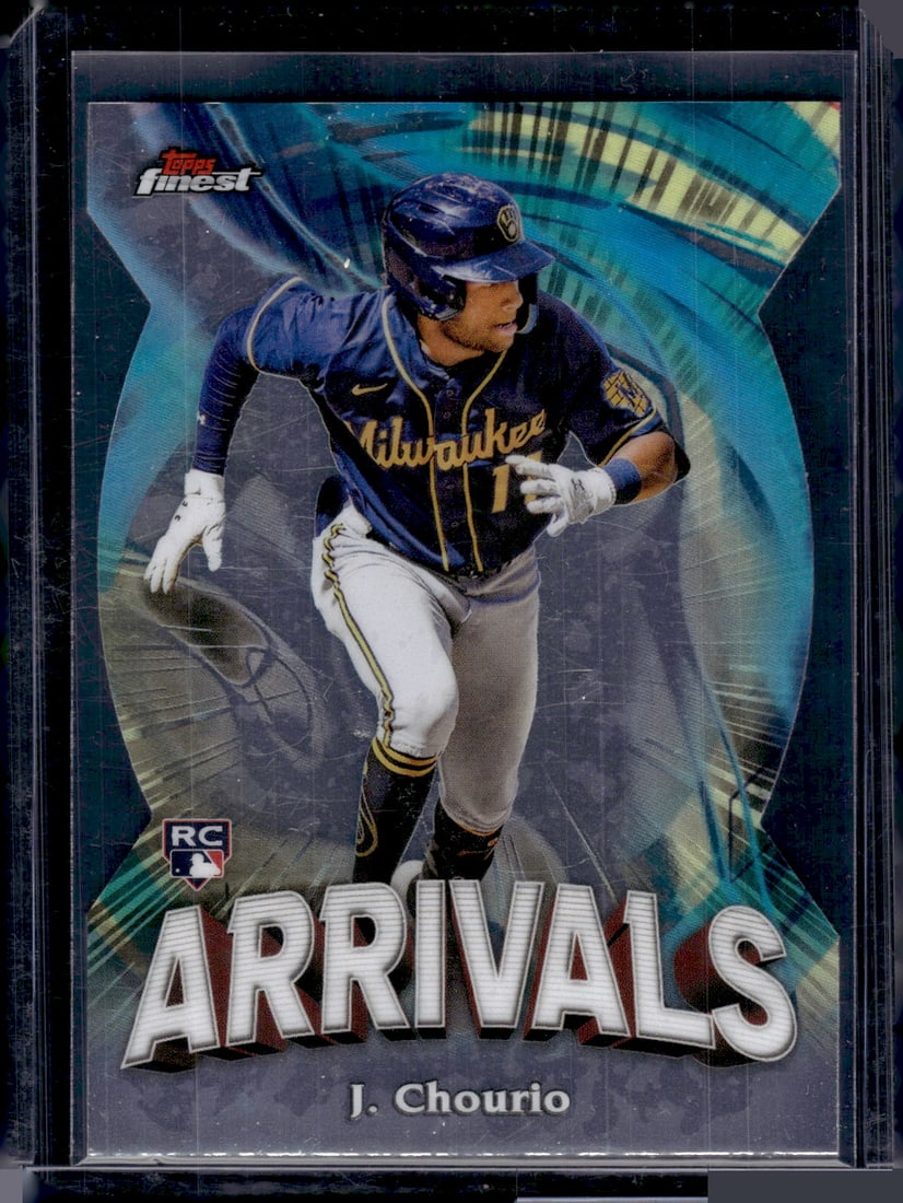 Jackson Chourio Rookie Card Arrivals Die Cut 2024 Topps Finest #A-22 Brewers Baseball Card (1 of 2)