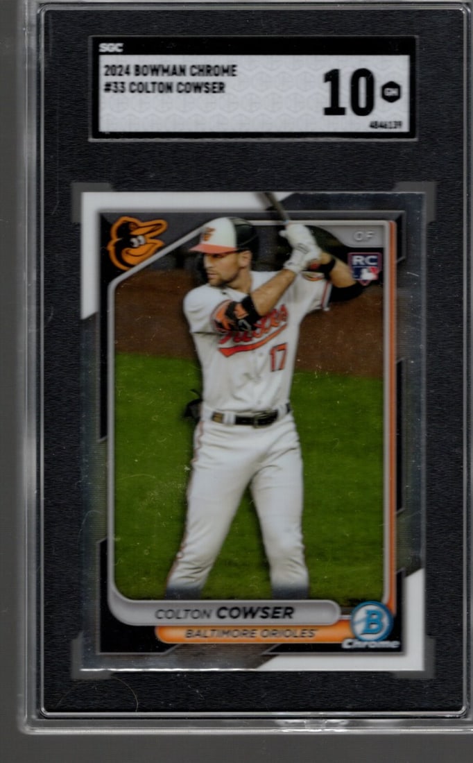 Colton Cowser Rookie Card 2024 Bowman Chrome #33 SGC 10 Orioles Baseball Card (1 of 2)