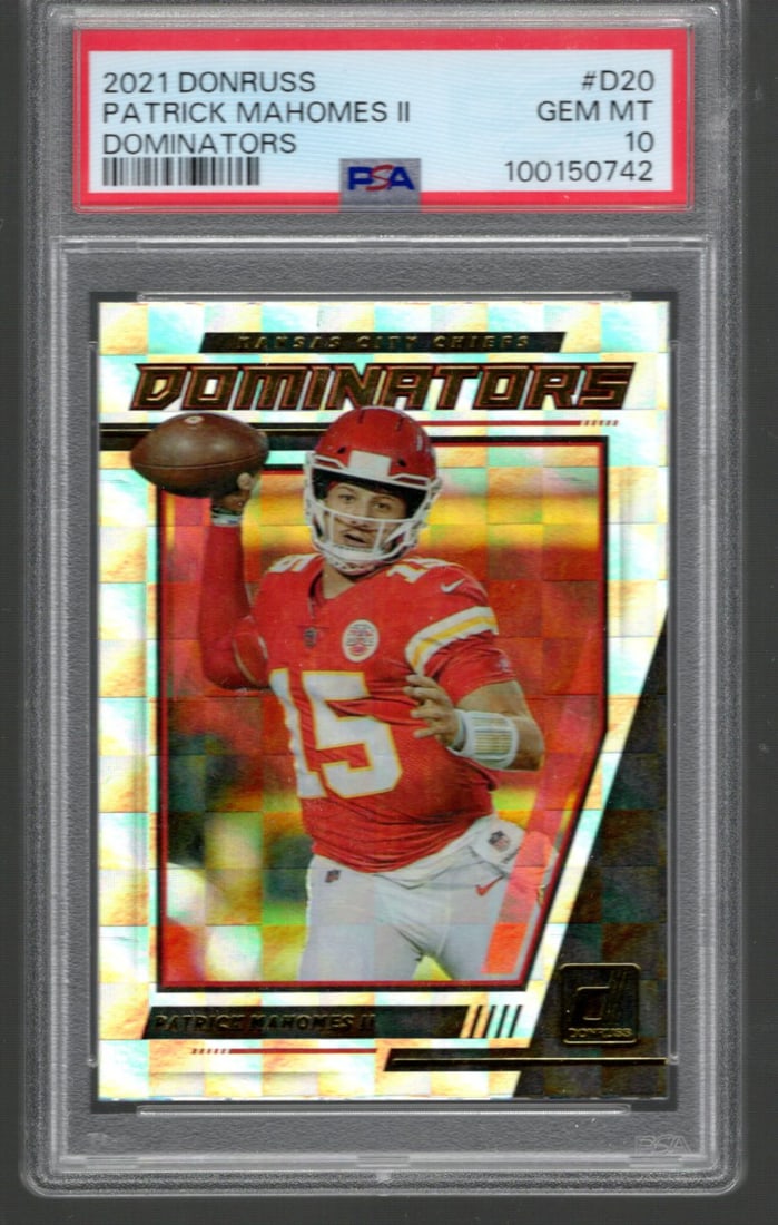 Patrick Mahomes Dominators 2021 Panini Donruss #D20 PSA 10 Kansas City Chiefs NFL (1 of 2)