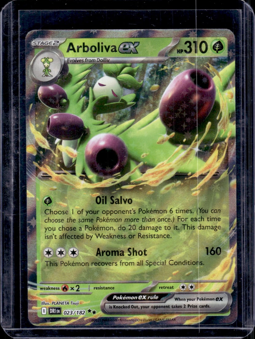 2025 Pokemon Destined Rivals Arboliva Ex Double Rare #23 TCG: TCG, Pikachu, Charizard, Rare, Secret Rare, Holo Cards, Pokemon & TCG Cards sold near Me, Nintendo, Evee, Houndoom, Reverse Holo Cards, 3 Star Ultra Rare, EX
