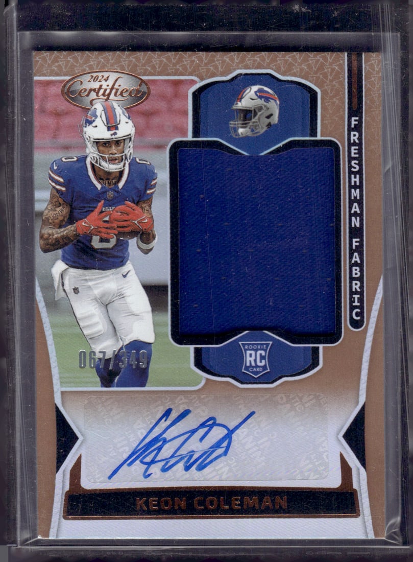 Keon Coleman Rookie Patch Auto /349 2024 Panini Certified #FMS-KCN Buffalo Bills (1 of 2)