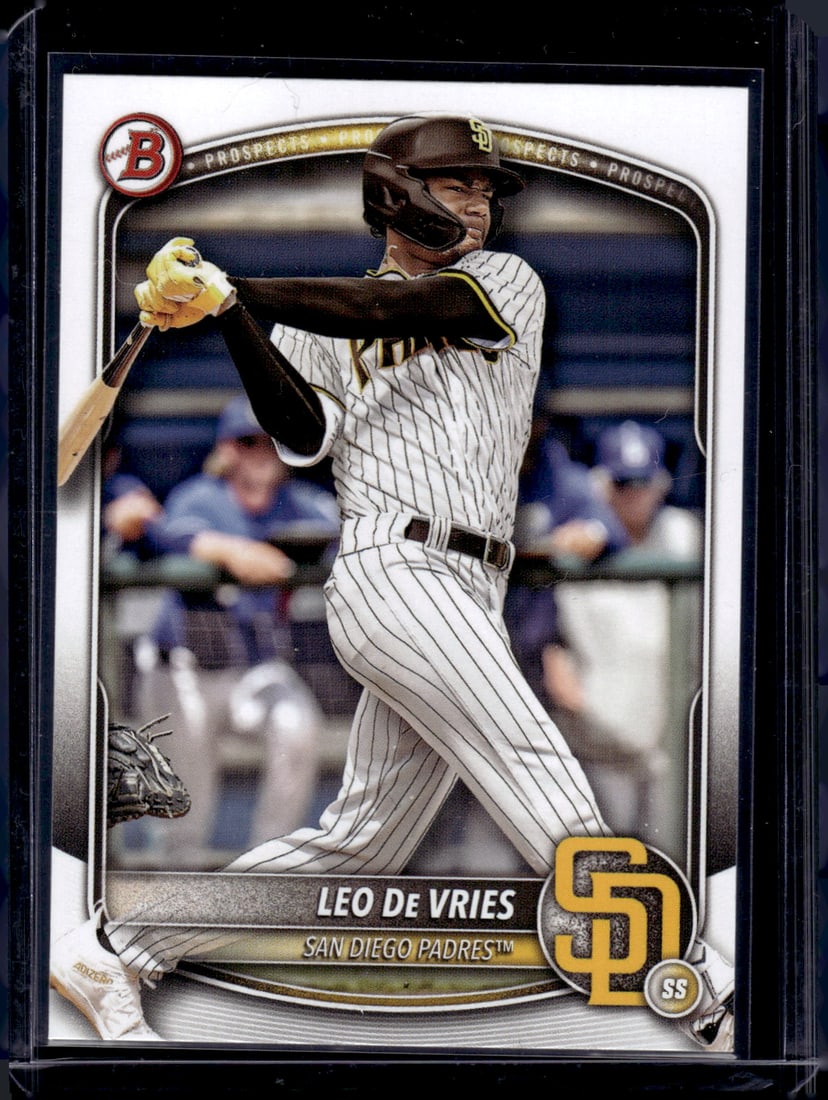 Leo De Vries Prospects 2025 Bowman #BP-59 San Diego Padres: Bowman Baseball MLB Trading & Sports Cards, Sports Cards for Sale Near Me, World Series & Hall of Fame Players, SP, SSP, Chrome, 1st Bowman, Auction Memorabilia Lots Sold On Line