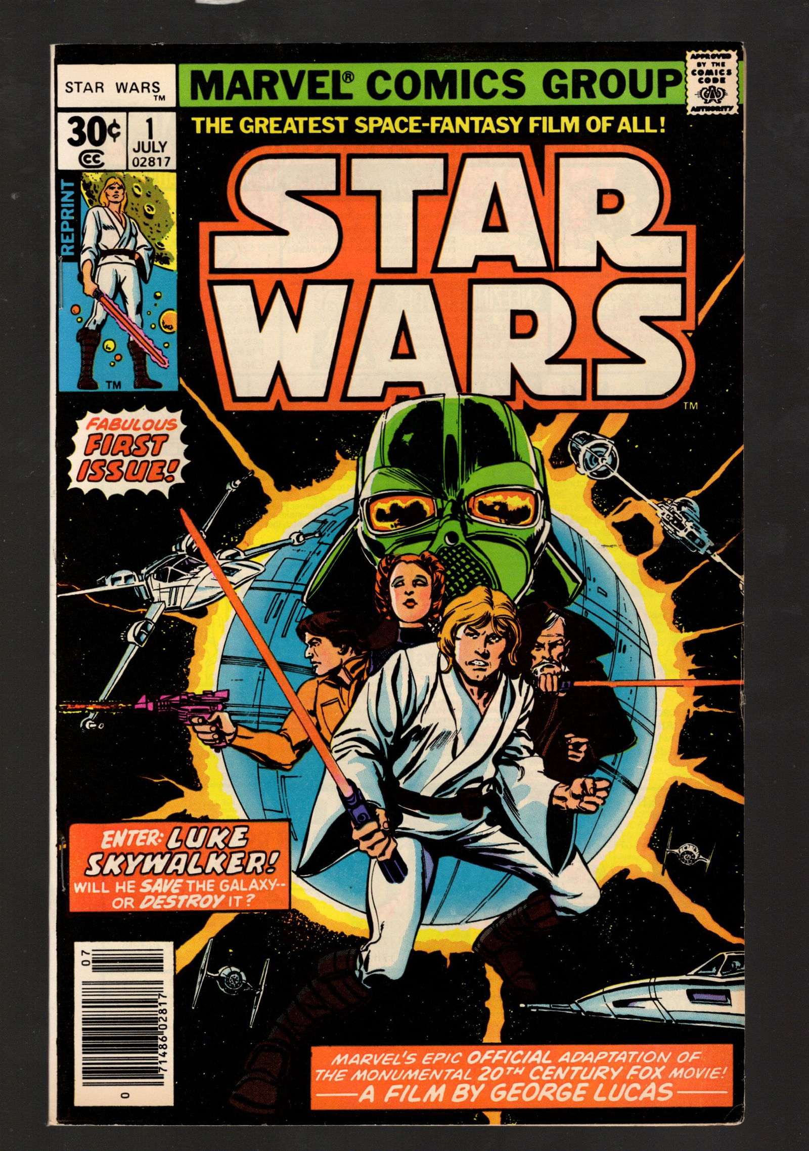 Star Wars #1 2nd EDITION JULY 1977  Marvel Comics Bronze Age 30 Cent UPC In Fantastic Condition (1 of 2)