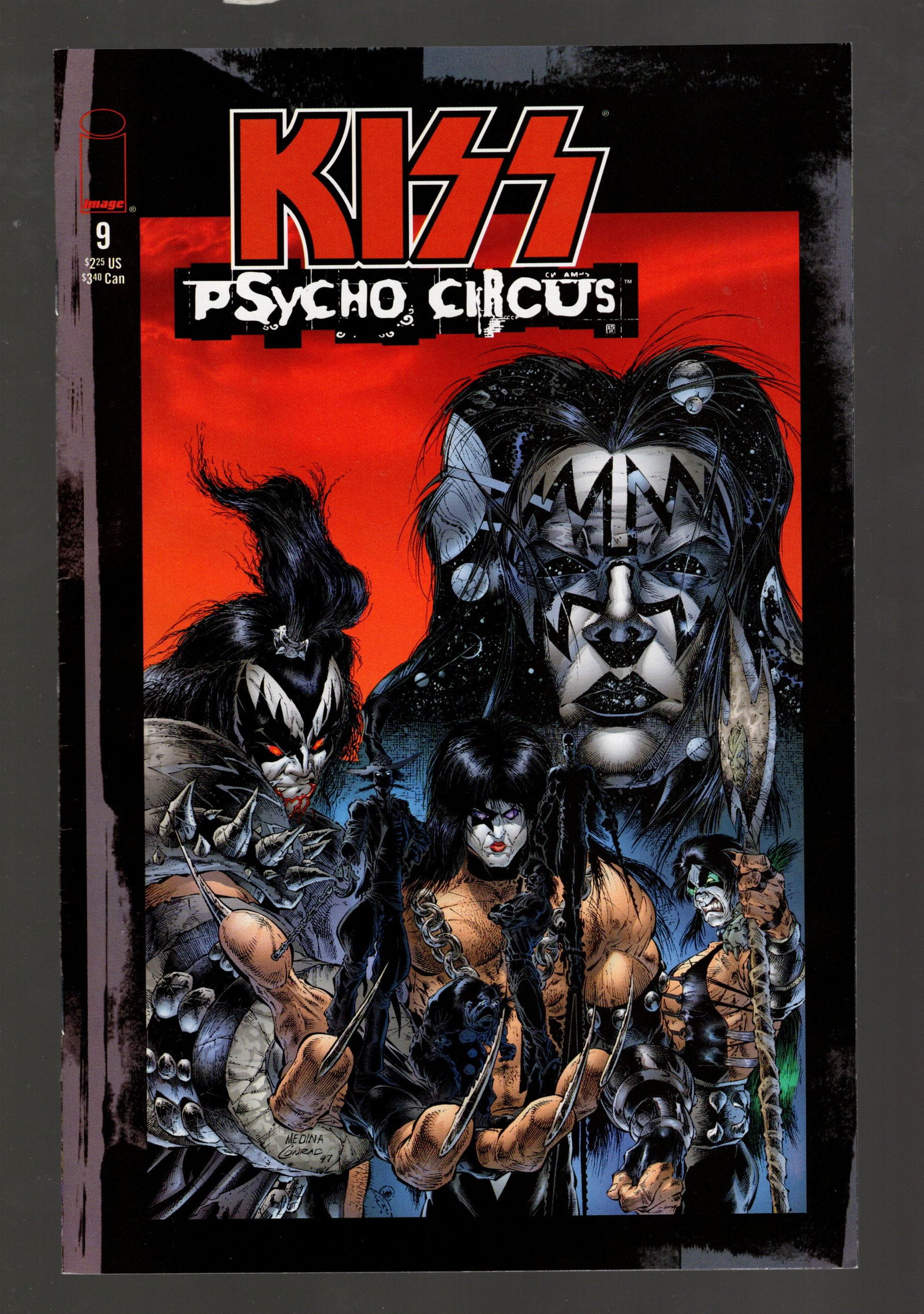 Kiss: Psycho Circus Image Comics No 9 1998 in Very Fine Condition, Gene Simmons, Ace Frehley (1 of 2)